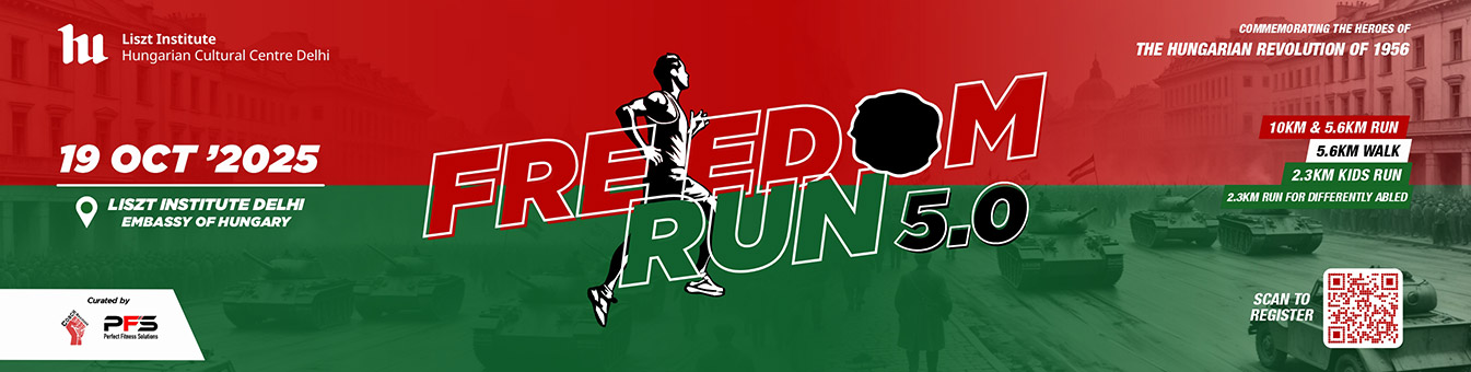 Freedom Run 2025 - Running event at Hungary Embassy Delhi with participants